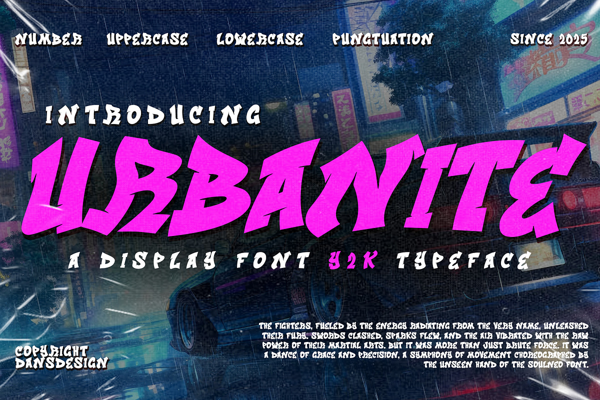 Urbanite A Display Font Y2K Graffiti, a Symbol Font by dansdesign (Photo 1 of 11)
