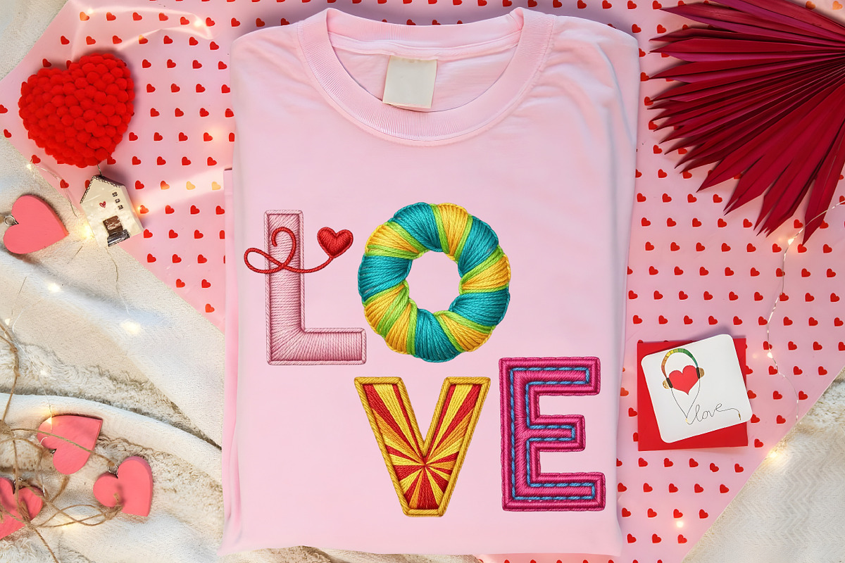 Love Embroidery PNG, Valentine's Day, an Illustration by Canvas Craft (Photo 6 of 6)