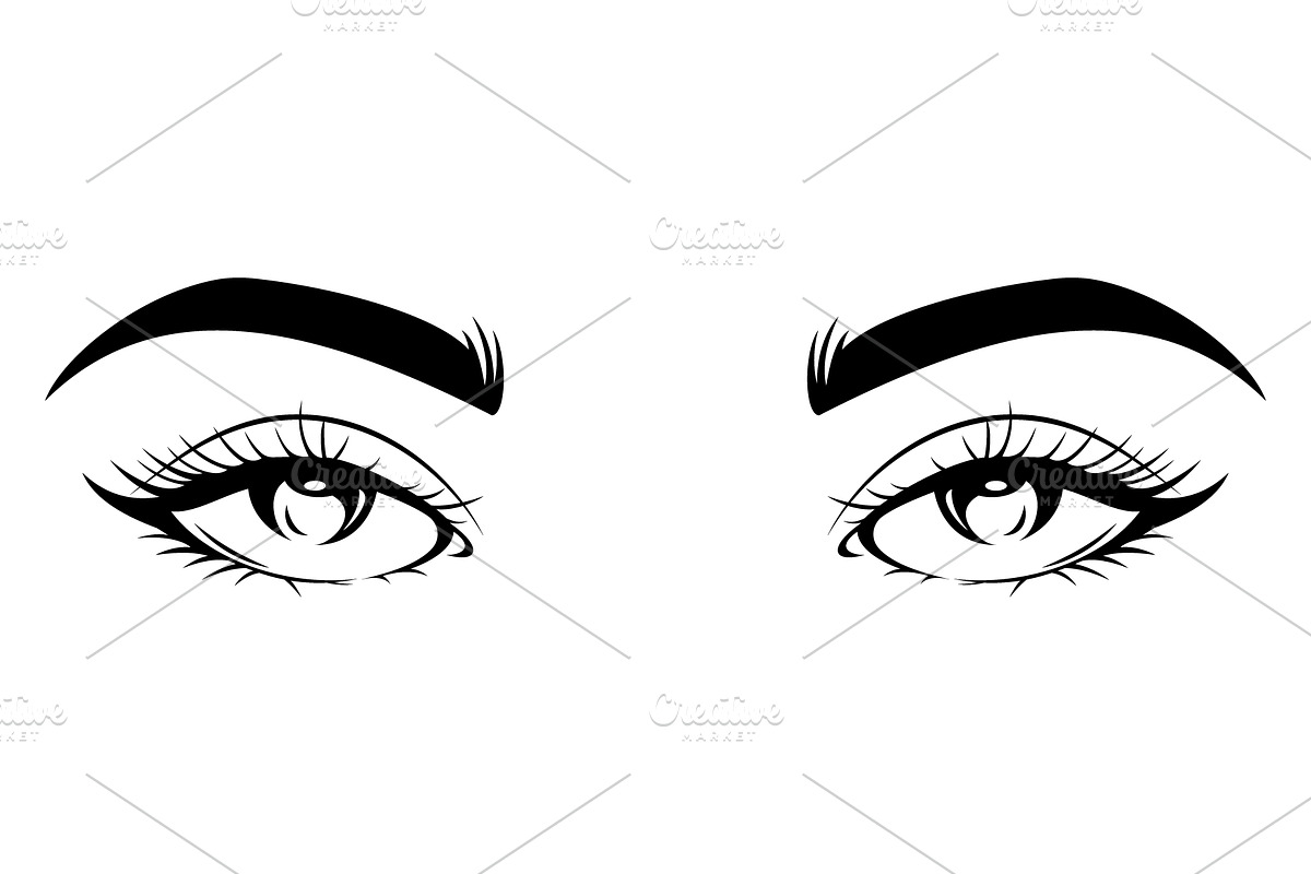 Girl's Eyes Silhouette art, an Object Graphic by Ghagra (Photo 2 of 4)