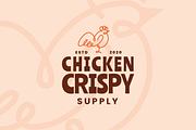 Restaurant Chicken Crispy Logo, a Branding & Logo Template by Headfonts (Thumbnail 3 of 3)