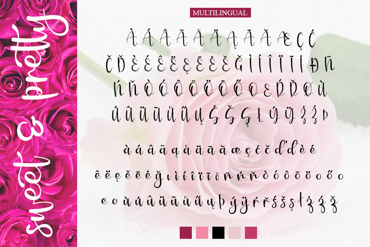 Sweet & Preety Handlettering Font, a Handwritten Font by Graphix Line Studio (Photo 7 of 9)