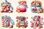 Valentine Clipart, Valentine Cookie, a Seasonal Illustration by DreamArtGraphic (Thumbnail 4 of 5)