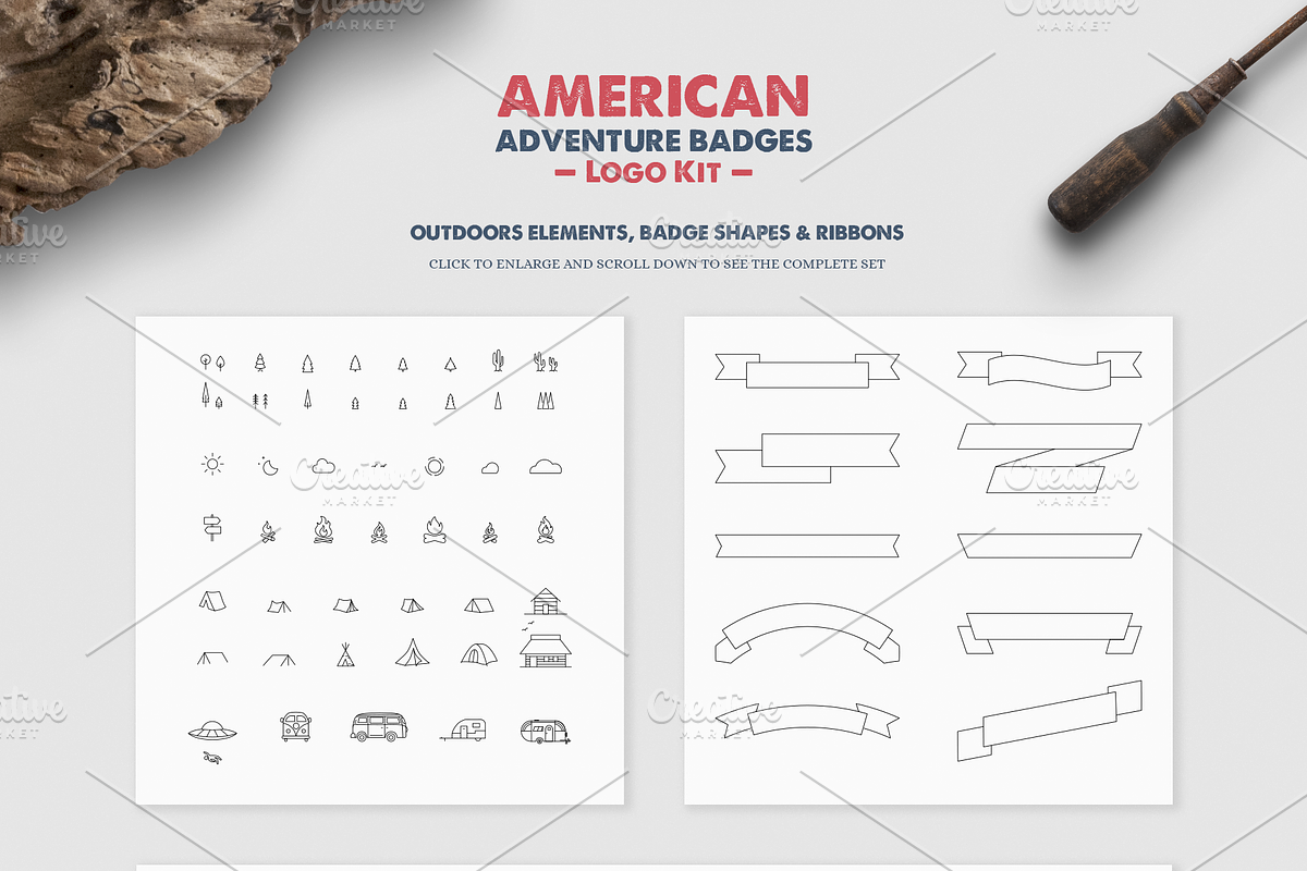 American Adventure Badges Logo Kit, a Branding & Logo Template by LovePowerDesigns (Photo 4 of 14)