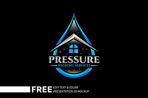 Pressure Washing, Power Wash Logo