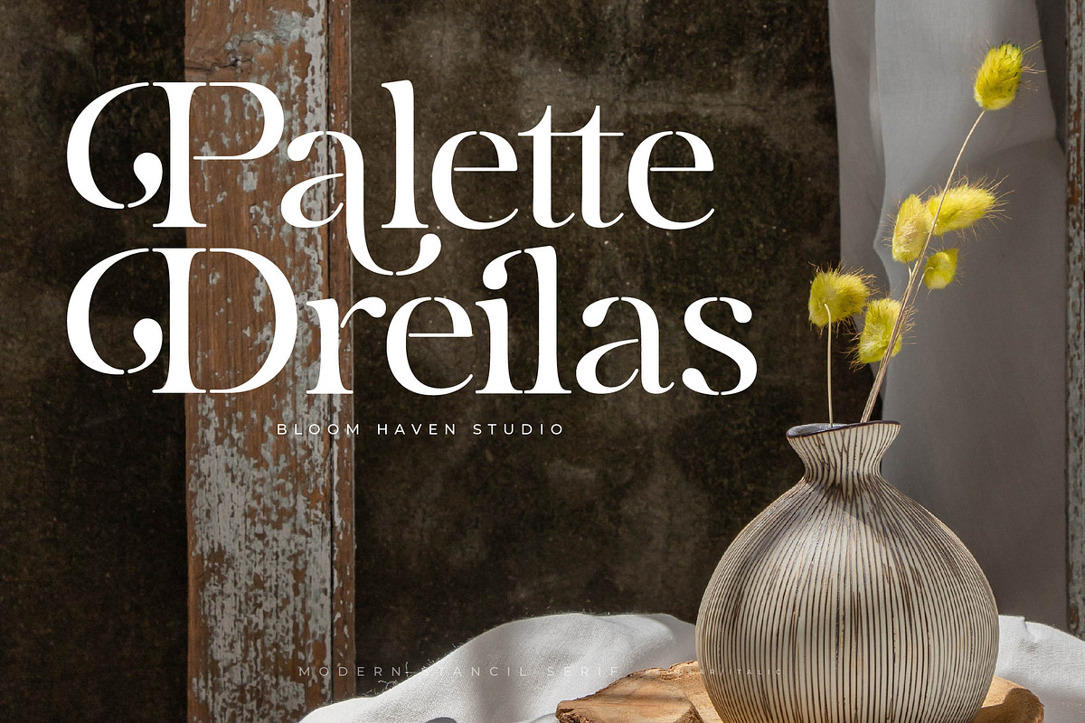 Mergila Modern Stancil Serif, a Serif Font by Letterena Studios (Photo 5 of 15)