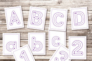 Trace Letters and Numbers Worksheets, a Stationery Template by Graphicsnext (Thumbnail 3 of 6)