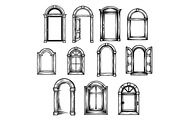 20 svg drawing of window, and doors, an Object Graphic by SketchArtStudio (Thumbnail 3 of 3)