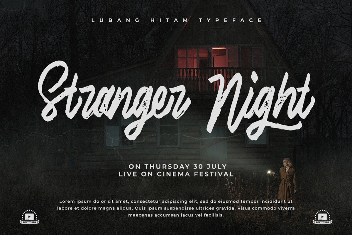 Lubang Hitam - Handbrush Script, a Script Font by Typefactoryco (Photo 7 of 8)