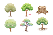 Watercolor Trees Clipart, a Decorative Illustration by BerryPieArt (Thumbnail 4 of 4)