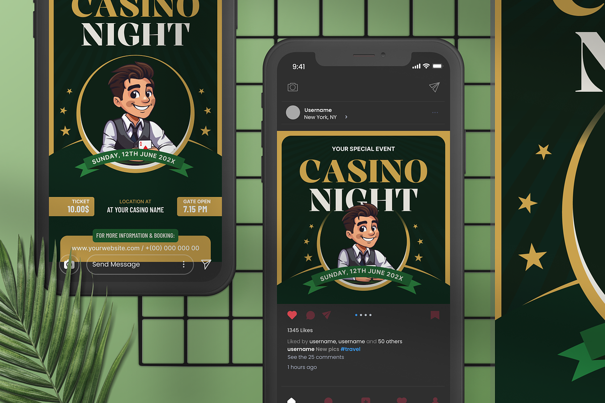 Casino Night Flyer, a Flyer Template by Annora Studio (Photo 2 of 4)