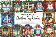Christmas Cozy Window Clipart, an Illustration by DreamArtGraphic (Thumbnail 1 of 6)