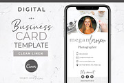 Digital Business Card Template, a Business Card Template by Thirty One Palms Studio (Thumbnail 1 of 6)