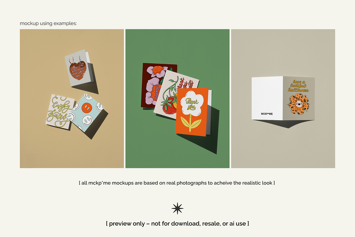 US A2 greeting card mockup set, a Merchandise Mockup by MCKP*ME (Photo 3 of 7)