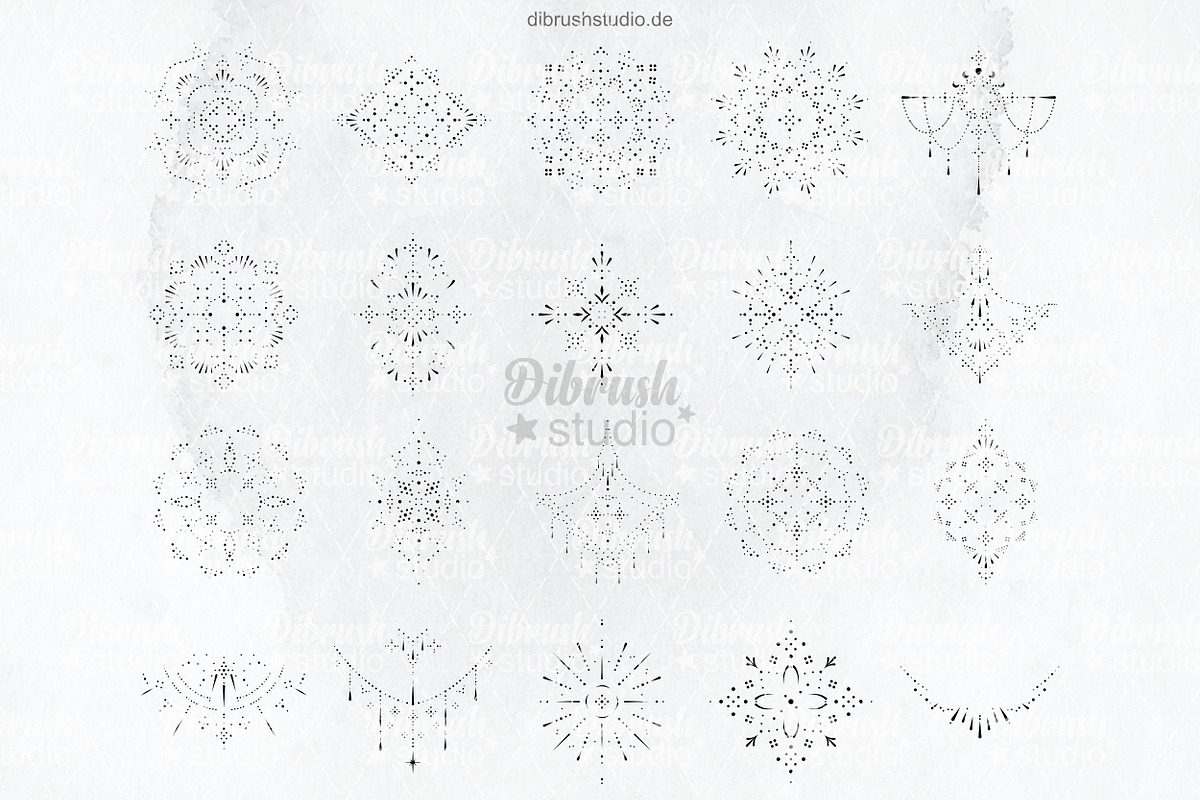 Procreate Ornament Tattoo Stamps, a Brush Add-On by DiBrush Studio (Photo 6 of 9)