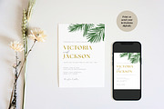 Tropical Wedding Invitation Template, an Invitation Template by Cottontail Paper Shop (Thumbnail 3 of 7)