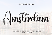 Amsterdam | Script Font, a Handwritten Font by Scratchones (Thumbnail 1 of 8)