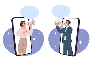 Online advertising. Marketing, a Technology Illustration by Vectorbuum
