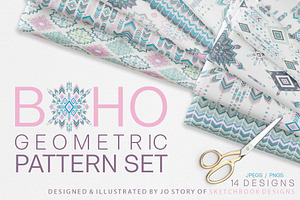 Boho Geometric Seamless Patterns