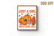 Just a Girl Who Loves Fall Halloween, an Illustration by Libby Wishes (Thumbnail 2 of 6)