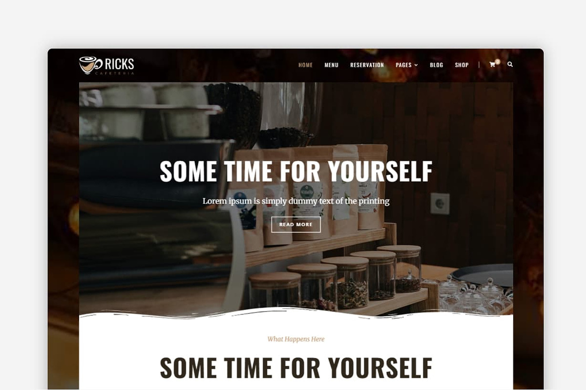 Cafeteria WordPress Theme, a WordPress Template by Your Theme Shop (Photo 1 of 9)