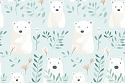 Cute polar bears, a Pattern Graphic by AlexandraTret (Thumbnail 1 of 3)