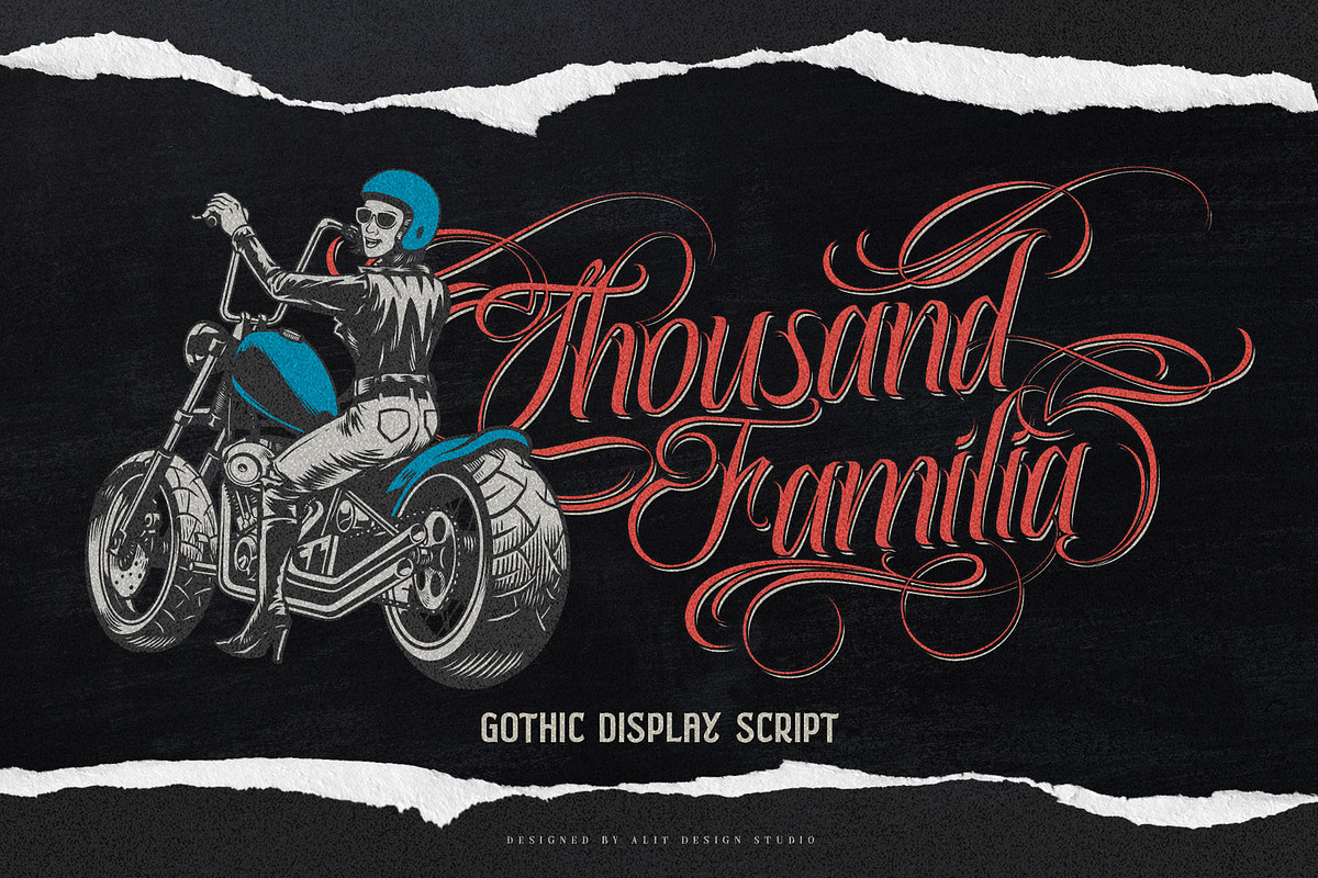 Thousand Familia, a Script Font by alit design (Photo 1 of 15)