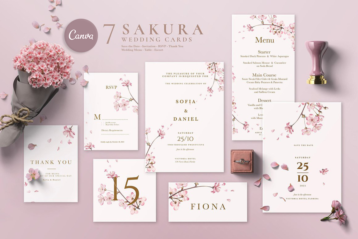 Sakura (Wedding Suite), an Invitation Template by EvitePapery (Photo 1 of 7)
