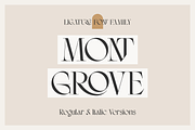 Montgrove - Ligature Serif Font, a Sans Serif Font by Surplus Type Co (Thumbnail 1 of 11)
