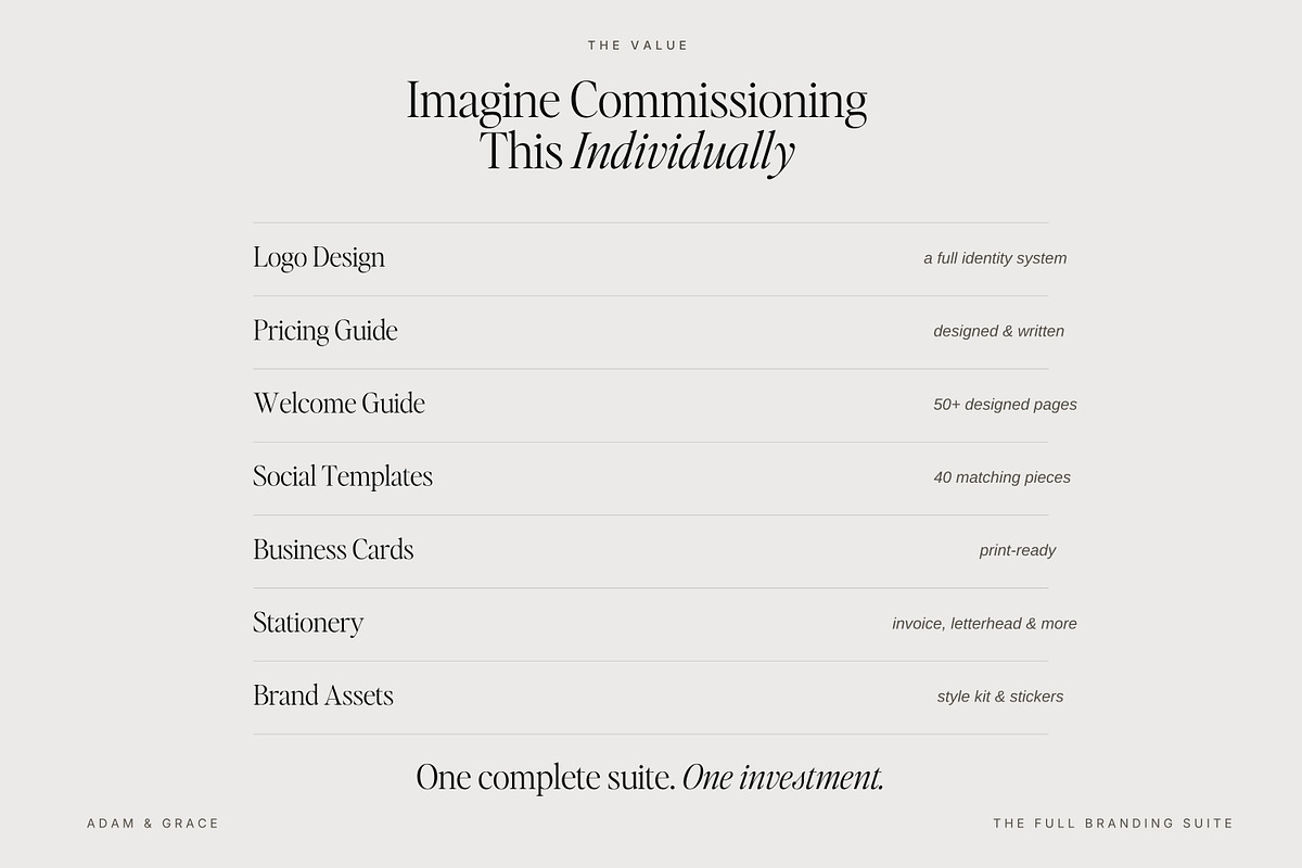 Wedding Photography Branding Kit, a Marketing Template by Adam and Grace (Photo 13 of 16)