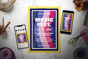 Music Festival Flyer Set, a Flyer Template by The Good Store