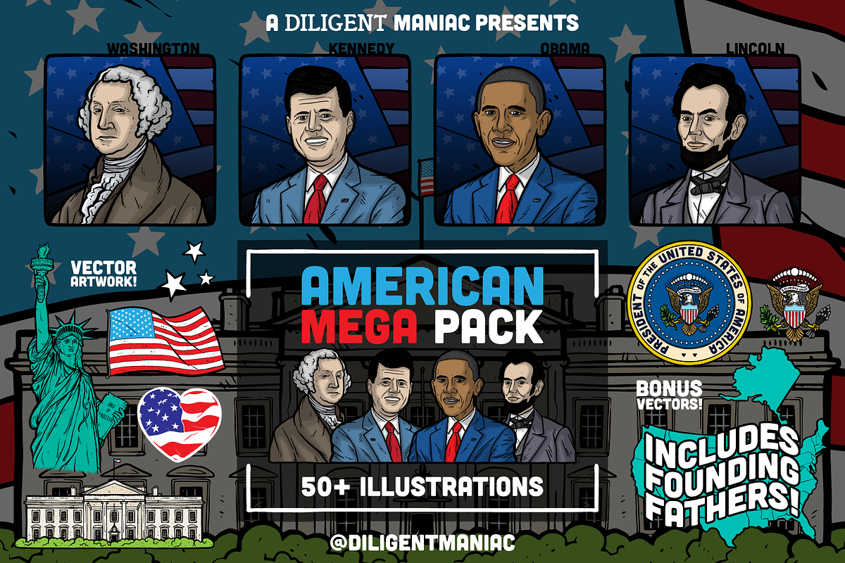 American President Mega Vector Pack, a Person Illustration by Vectory by BSC (Photo 1 of 2)