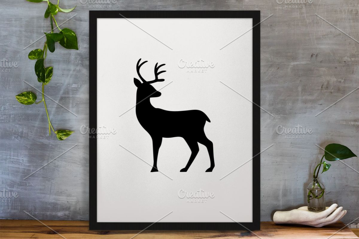 Deer Silhouette SVG #2, an Animal Illustration by newminddesign (Photo 3 of 3)