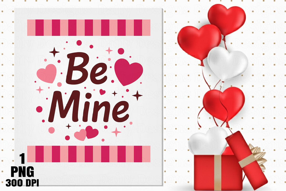 Be Mine Png SVG, Valentine’s Day Cli, an Illustration by Daily.Designs (Photo 2 of 5)