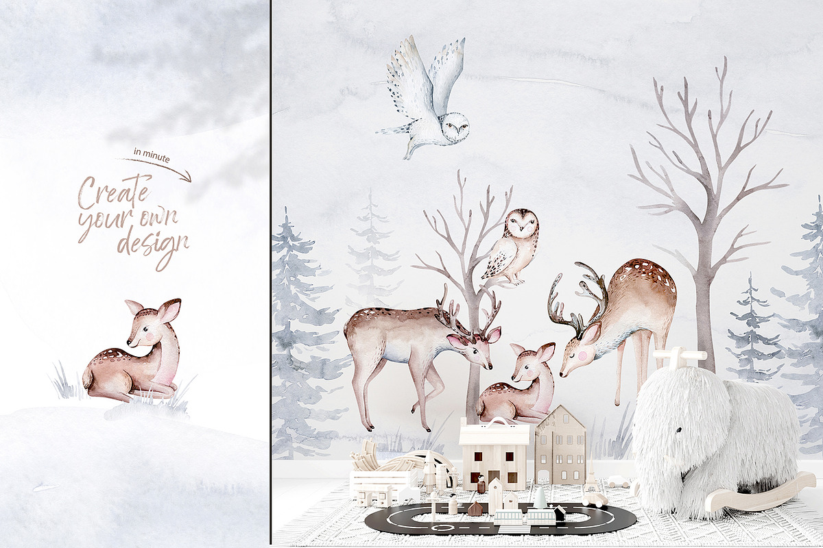 Arctic cute animals.  Watercolor set, an Animal Illustration by Peace ART (Photo 19 of 22)