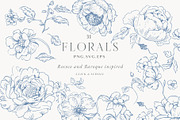 Blue Victorian Vintage Fine Line Art, a Decorative Illustration by Grace Noboa Illustrations (Thumbnail 8 of 14)