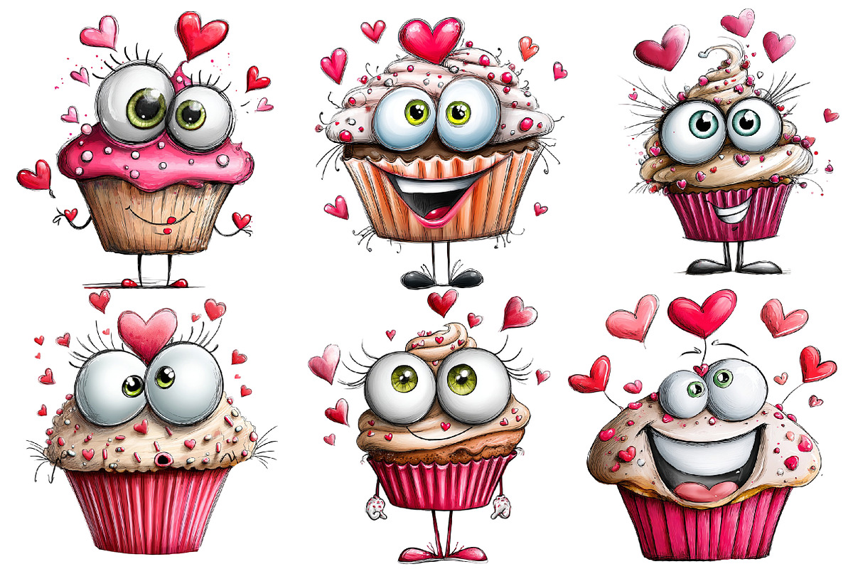 Quriky Valentine cupcake Clipart, an Illustration by Designworld (Photo 4 of 5)