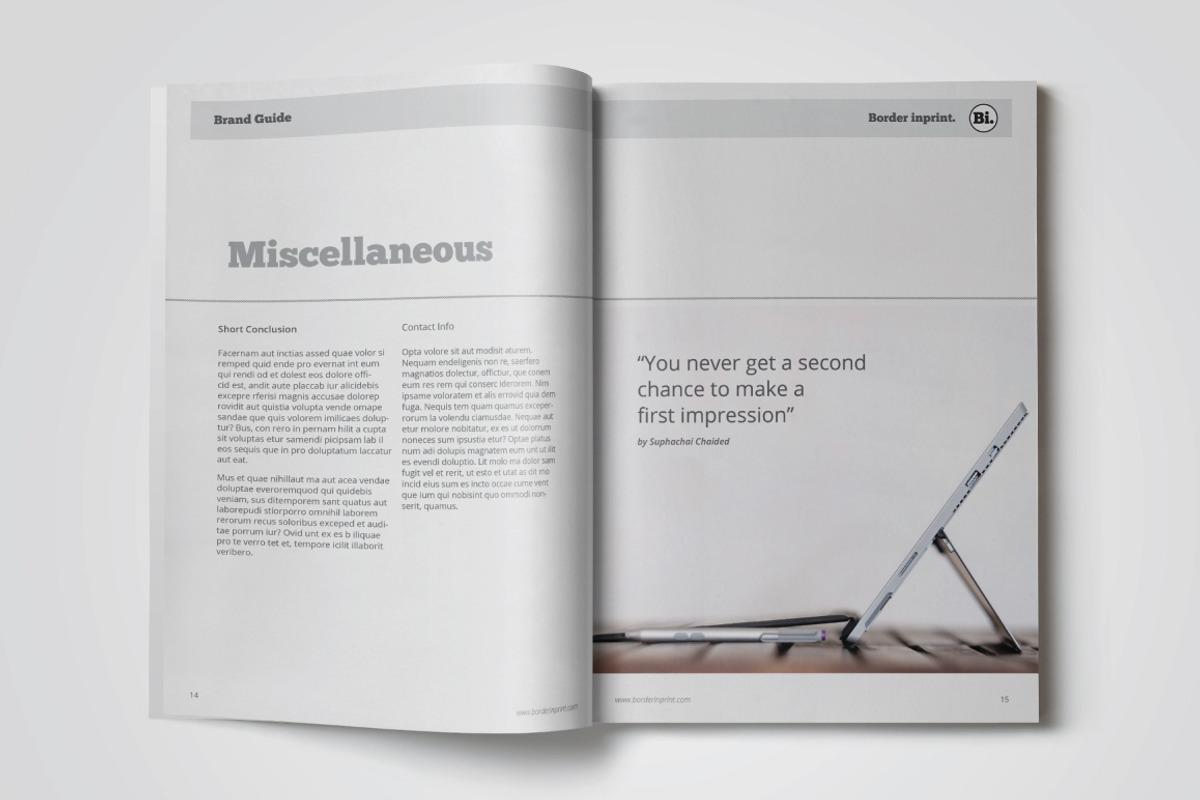 Brand Guidelines Template, a Brochure Template by voryu (Photo 6 of 7)