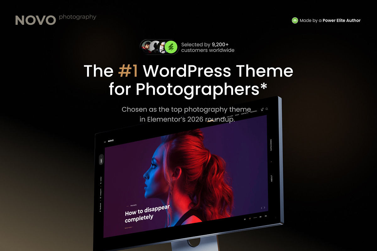 Novo - Photography Website Template, a WordPress Template by Promo Graphics (Photo 1 of 5)