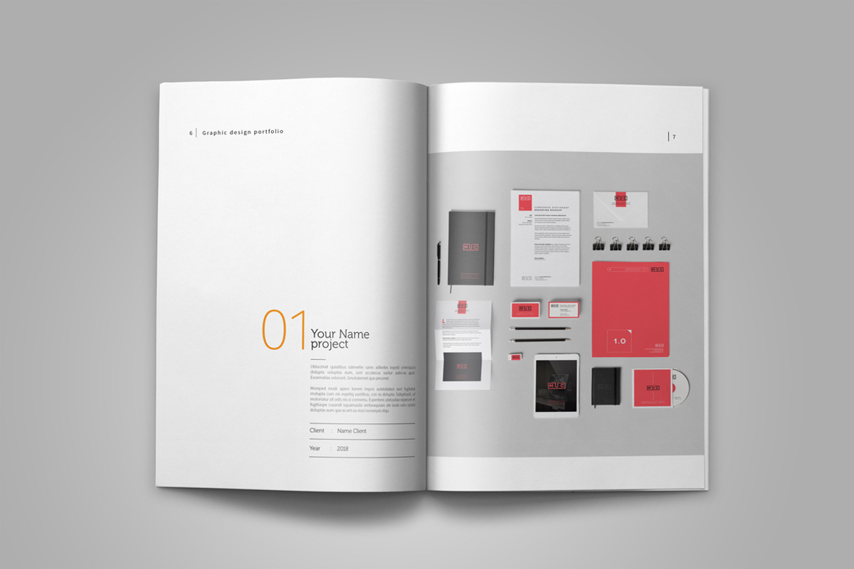 Graphic Design Portfolio Template, a Brochure Template by adekfotografia (Photo 8 of 42)