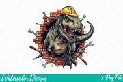 Dinosaur Png, Sublimation Design, an Illustration by Watercolor design (Thumbnail 2 of 3)
