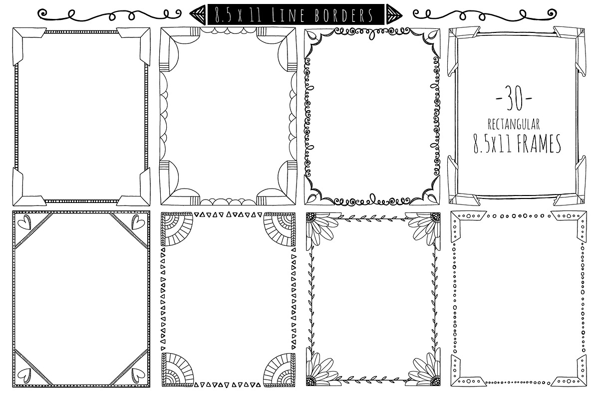 Decorative Borders, Corners & Frames, a Decorative Illustration by Carrie Stephens Art (Photo 4 of 12)
