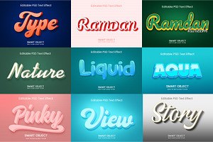 9 PSD editable Text effect