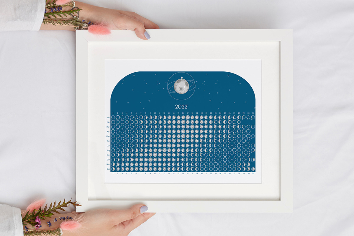 Moon Calendar 2022 MEGA BUNDLE, a Stationery Template by land art (Photo 8 of 11)
