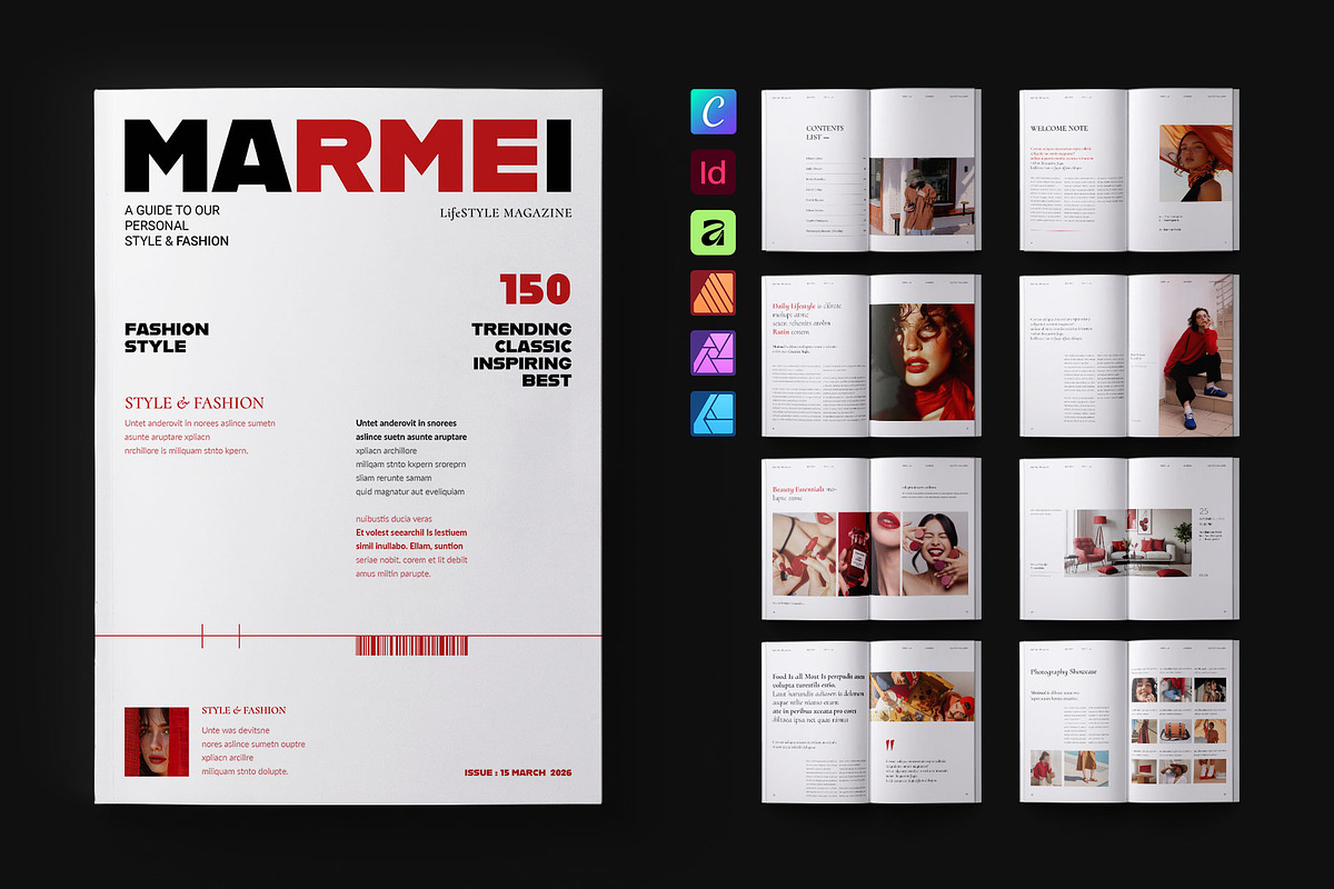 Lifestyle Magazine Template, a Magazine Template by ElvinPrint (Photo 1 of 19)