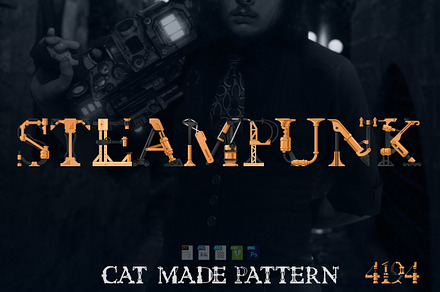Steampunk font, a Symbol Font by CatMadePattern