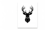 deer head wall mount silhouette, an Illustration by Amazin_art (Thumbnail 16 of 51)