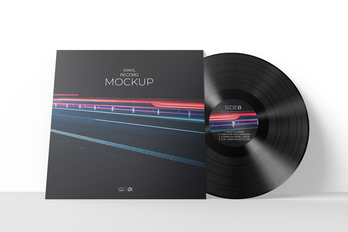 Vinyl Record Mockup 3, a Packaging Mockup by KIPET (Photo 5 of 15)