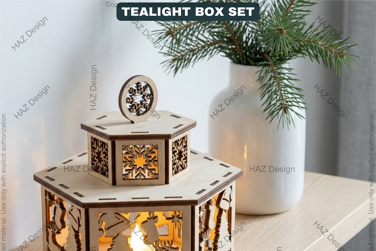 Christmas Candle Holder with Lid, a Graphic by AtacanDigital (Photo 11 of 16)