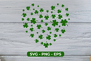 St Patrick's Day Clover Heart, an Object Graphic by Mockmenot (Thumbnail 1 of 3)