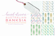 Australian Banksia Seamless Patterns, a Pattern Graphic by Sketchbook Designs (Thumbnail 2 of 7)